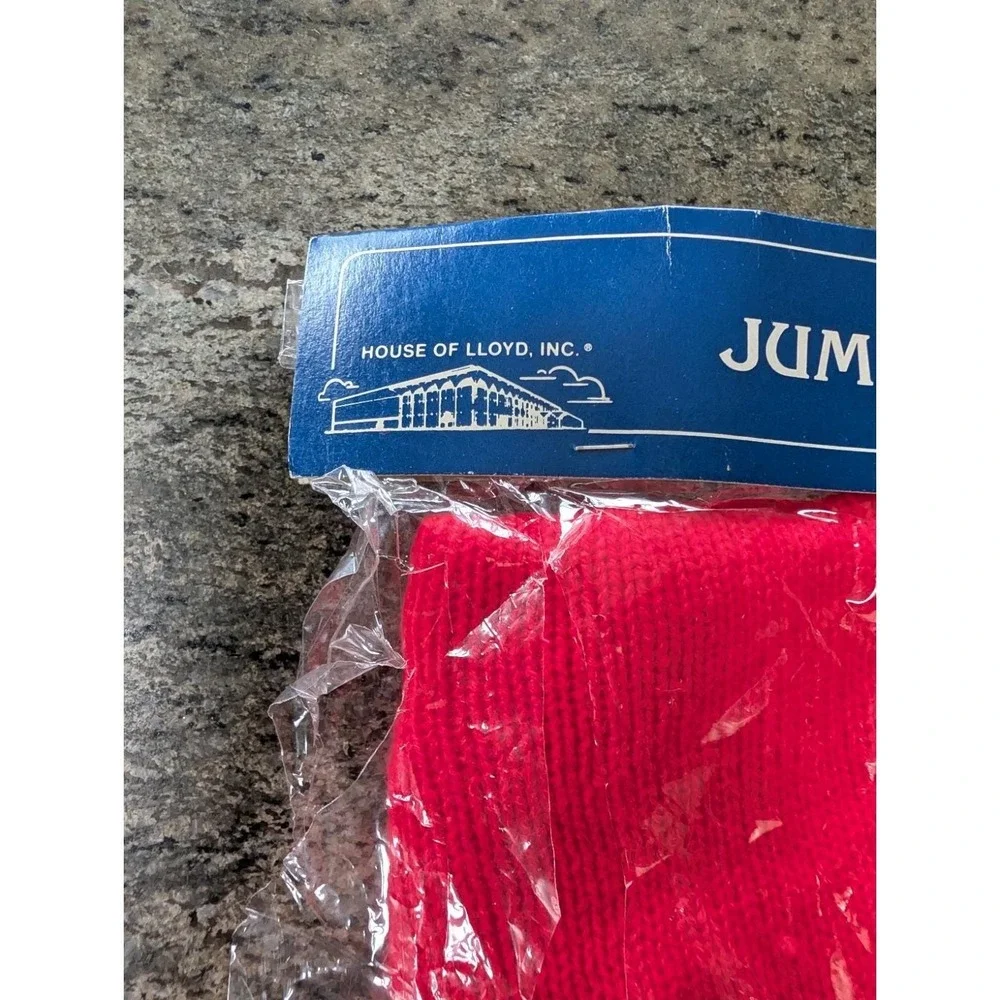 New Vintage House Of Lloyd Jumbo Knit Christmas Stocking  Wreath Heart Rare Larg